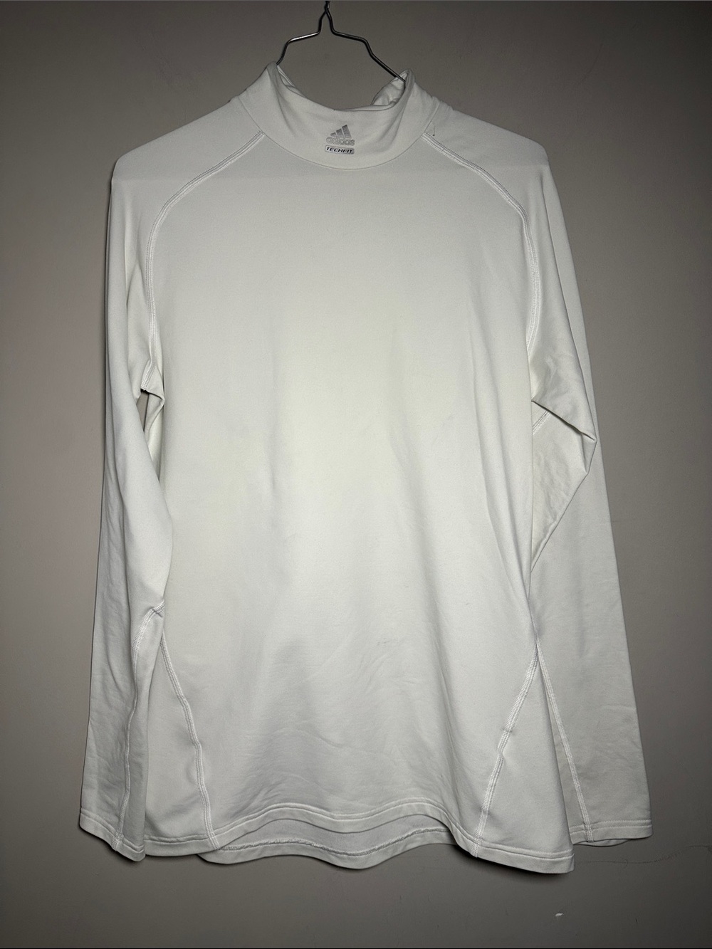Adidas tech fit womens White Climawarm long-Sleeve Athletic Top